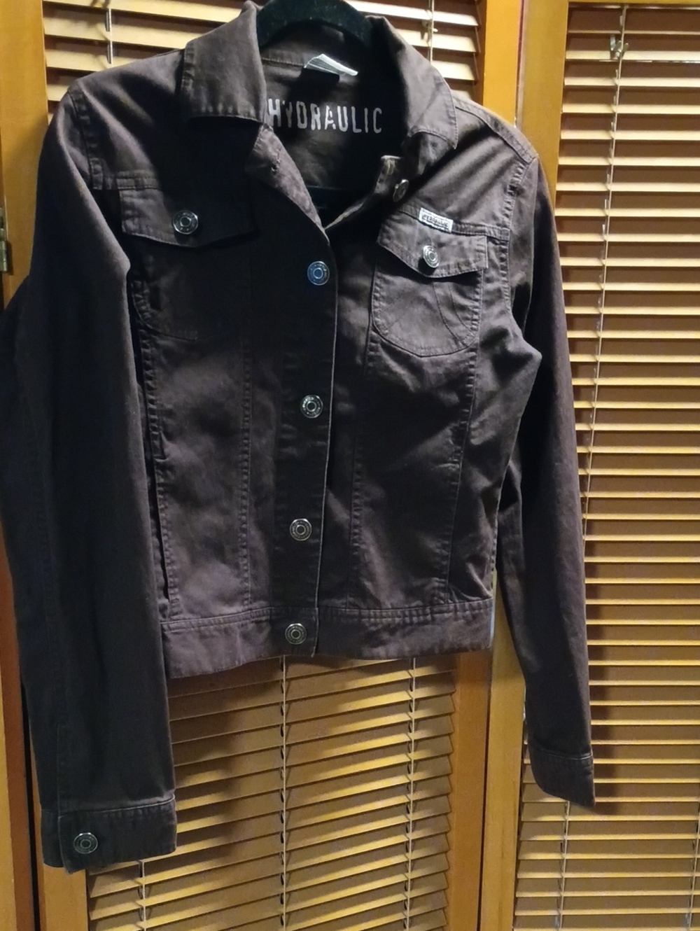 Hydraulic Brown Kids Jean Jacket with Metal Buttons